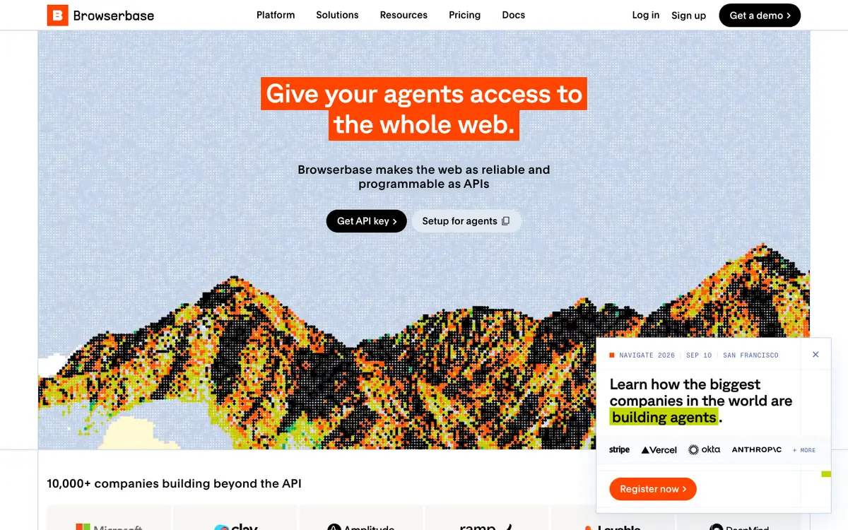 Browserbase homepage screenshot