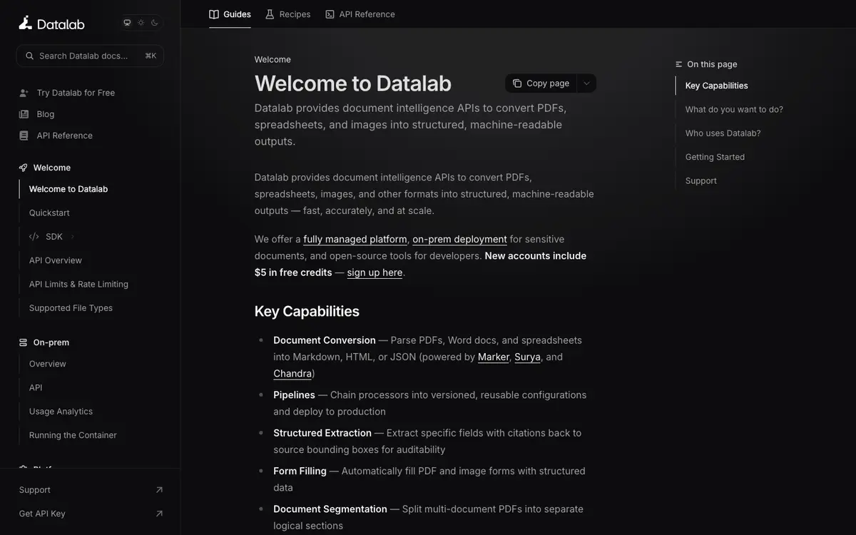 Datalab docs screenshot
