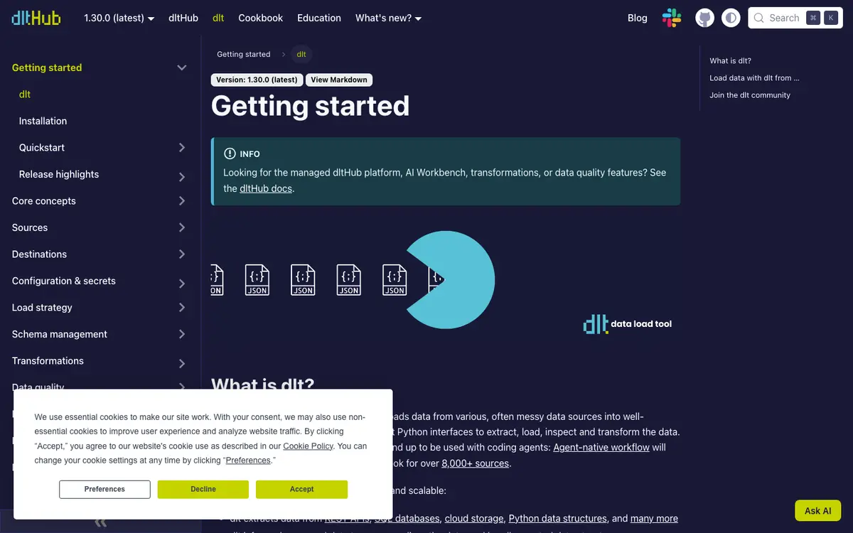 dlt docs screenshot