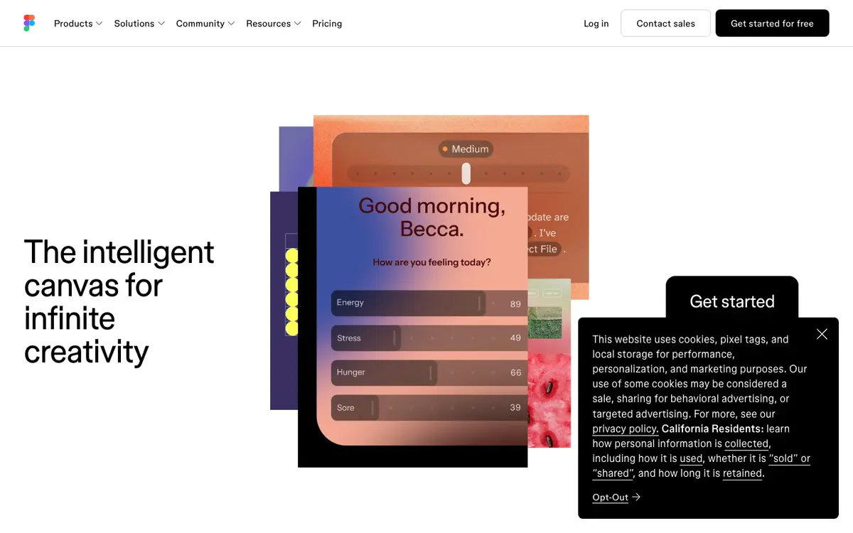 Figma homepage screenshot