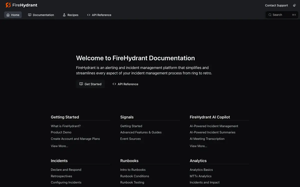 FireHydrant docs screenshot