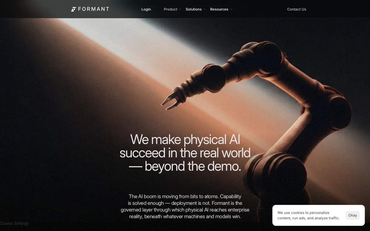Formant homepage screenshot