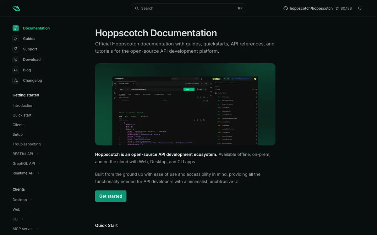 Hoppscotch docs screenshot