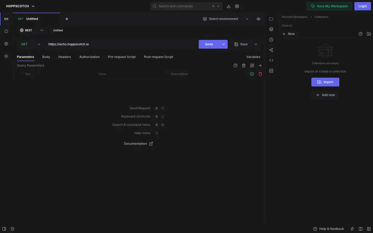 Hoppscotch homepage screenshot