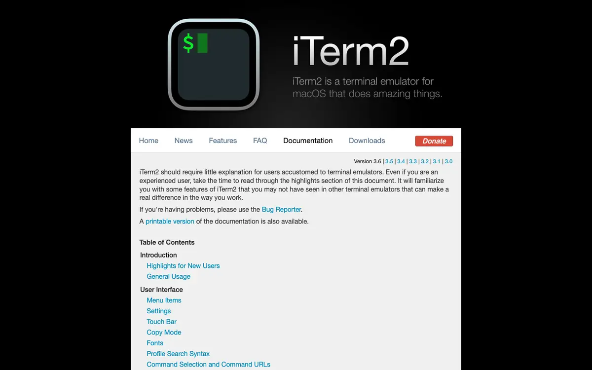 iTerm2 docs screenshot