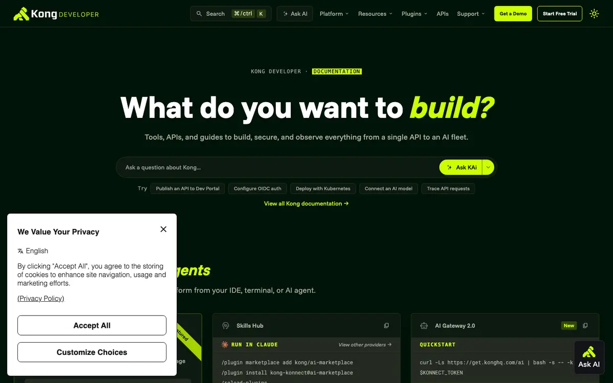 Kong docs screenshot
