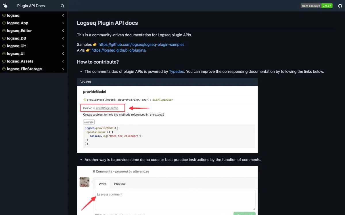 Logseq docs screenshot