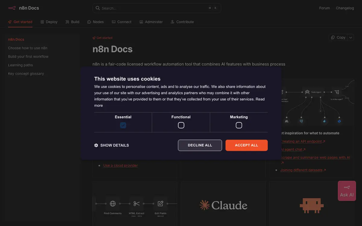 n8n docs screenshot