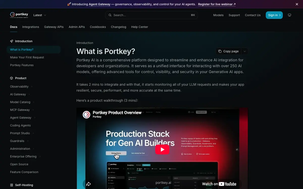 Portkey docs screenshot