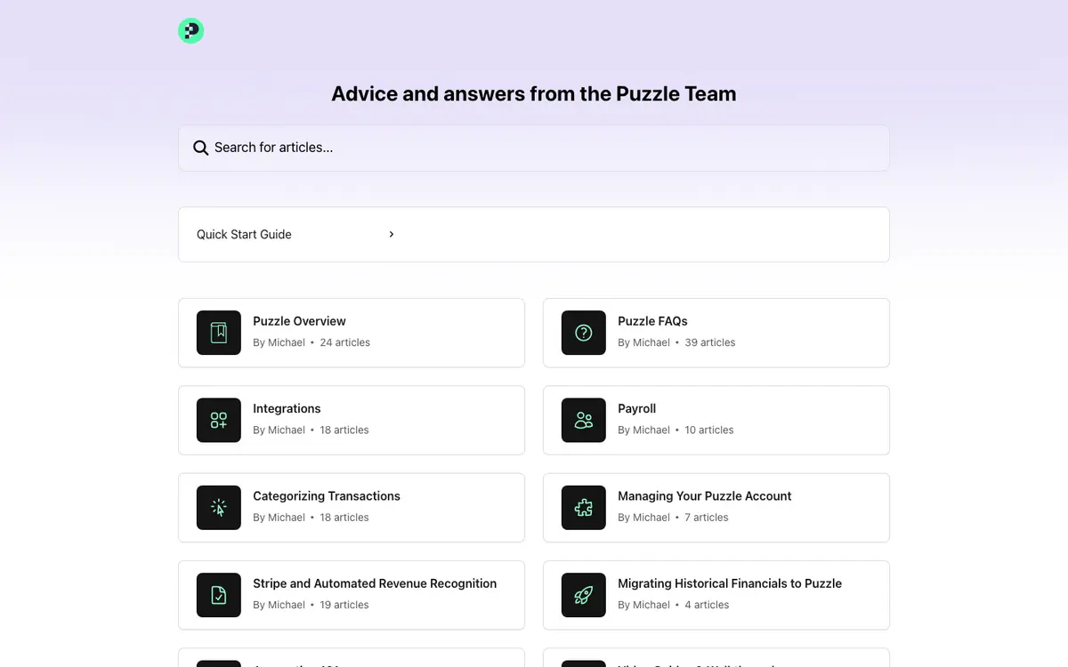 Puzzle docs screenshot