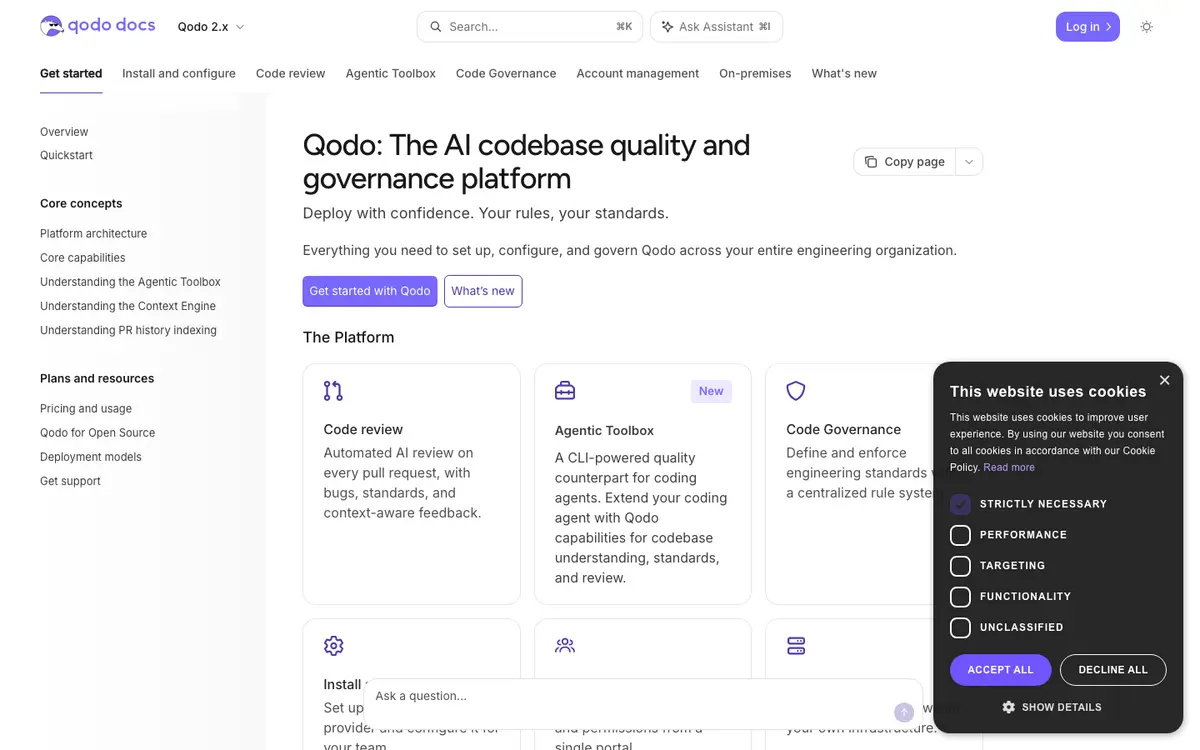 Qodo docs screenshot