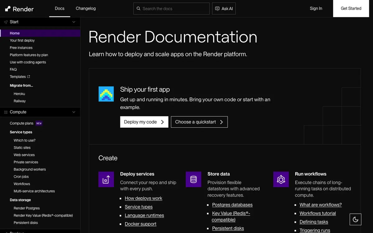 Render docs screenshot