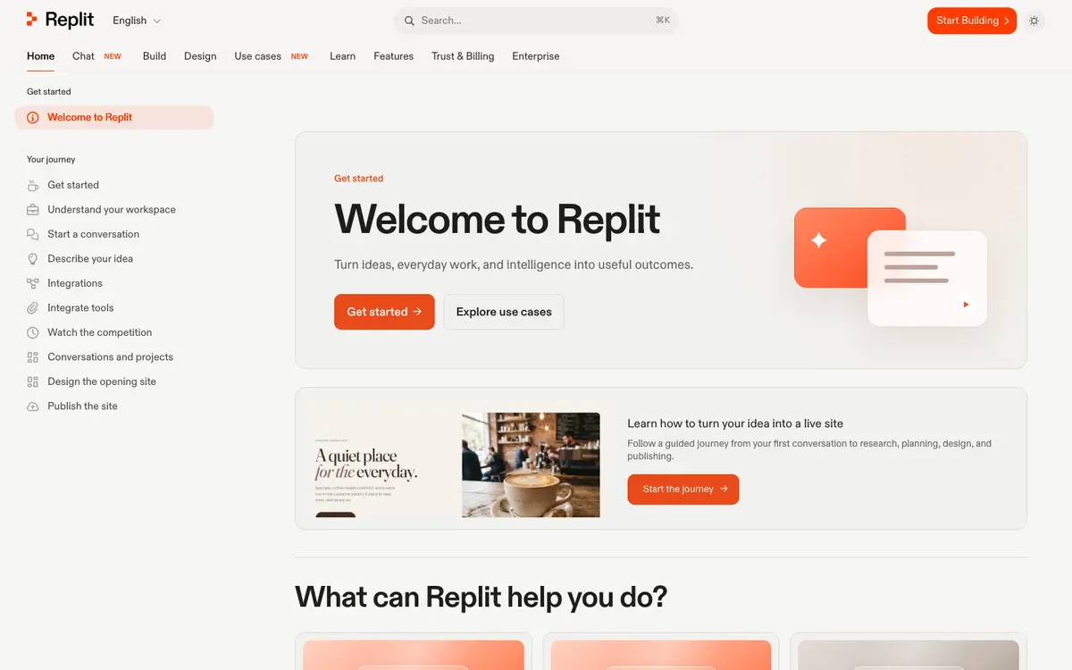 Replit docs screenshot