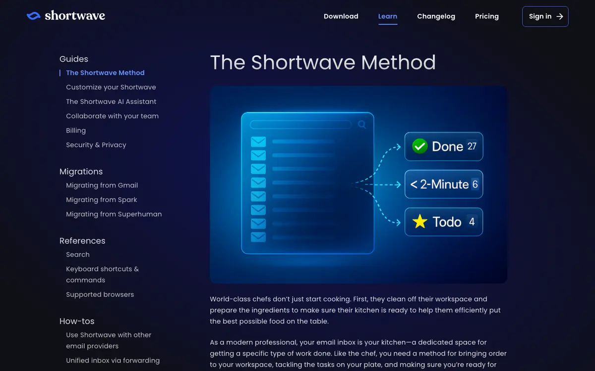 Shortwave docs screenshot