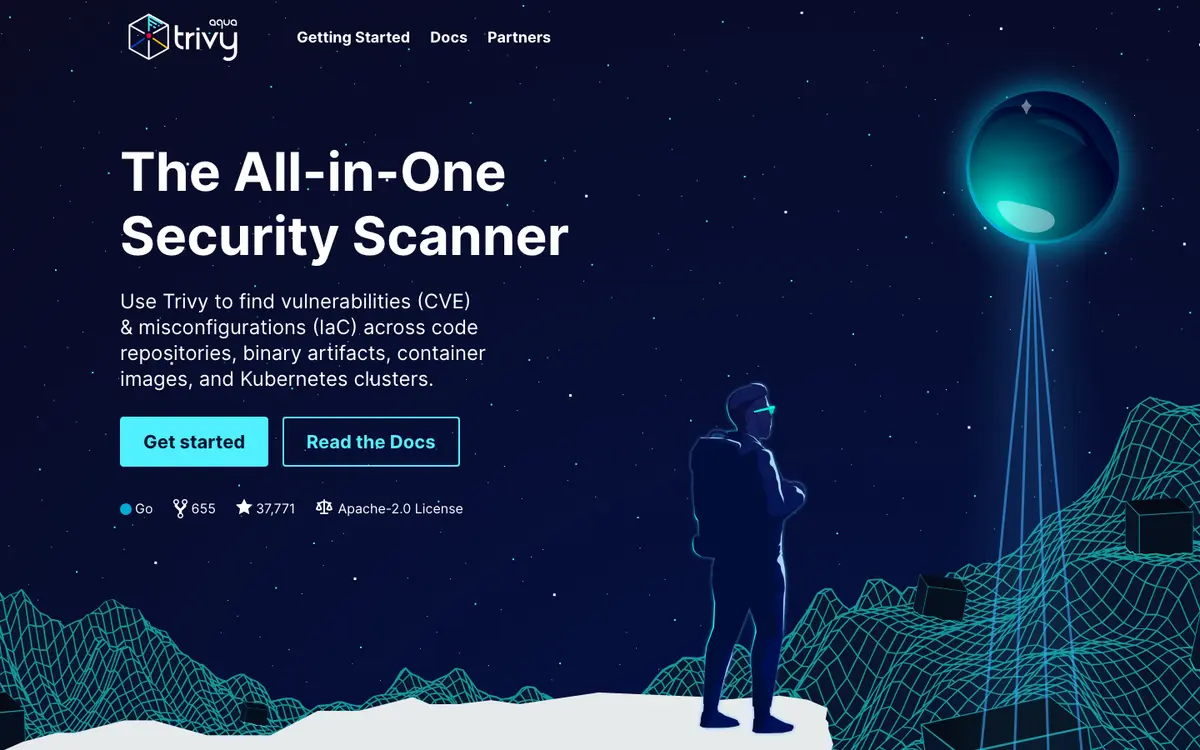 Trivy homepage screenshot