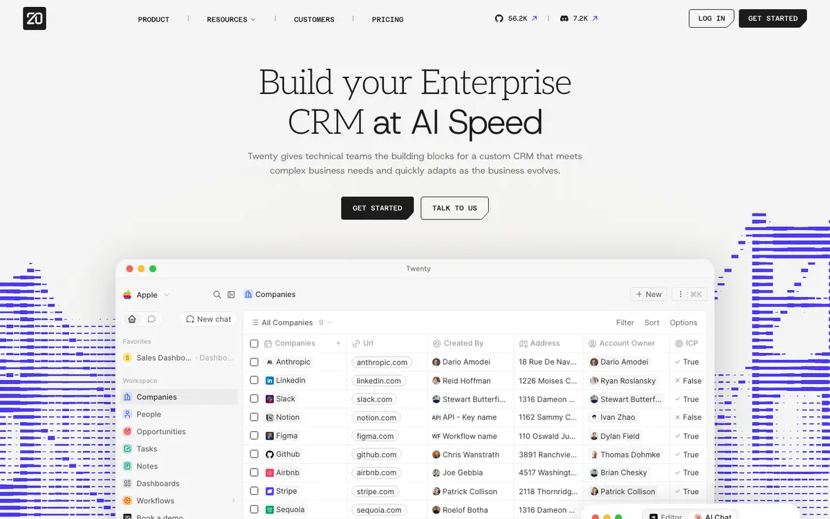 Twenty homepage screenshot