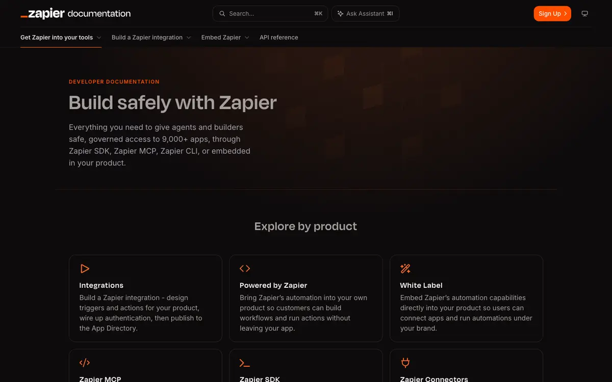Zapier docs screenshot